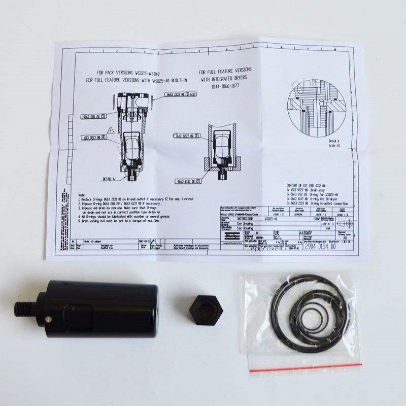 Πρωτότυπο 2904500069 ATLAS COPCO WSD Διαχωριστές νερού WSD25 WSD80 WSD250 WSD750