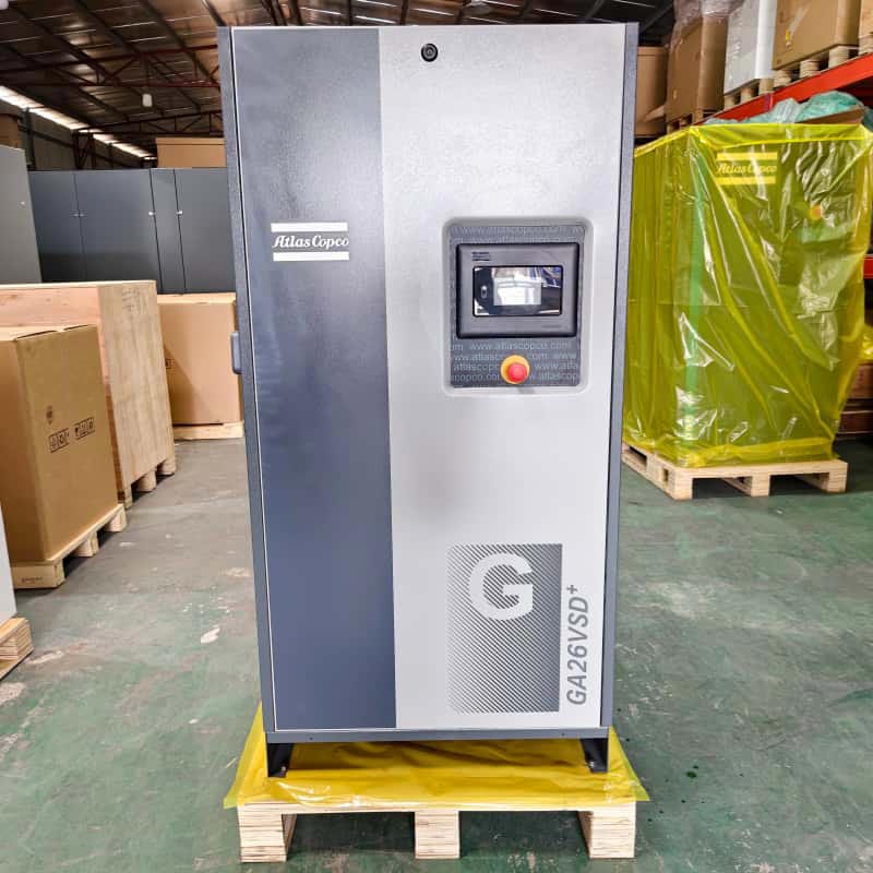 Atlas Copco Air Compressor Original GA26 VSD + 26kW 35HP Περιστροφικός κοχλιωτός αεροσυμπιεστής με έγχυση λαδιού 13Bar