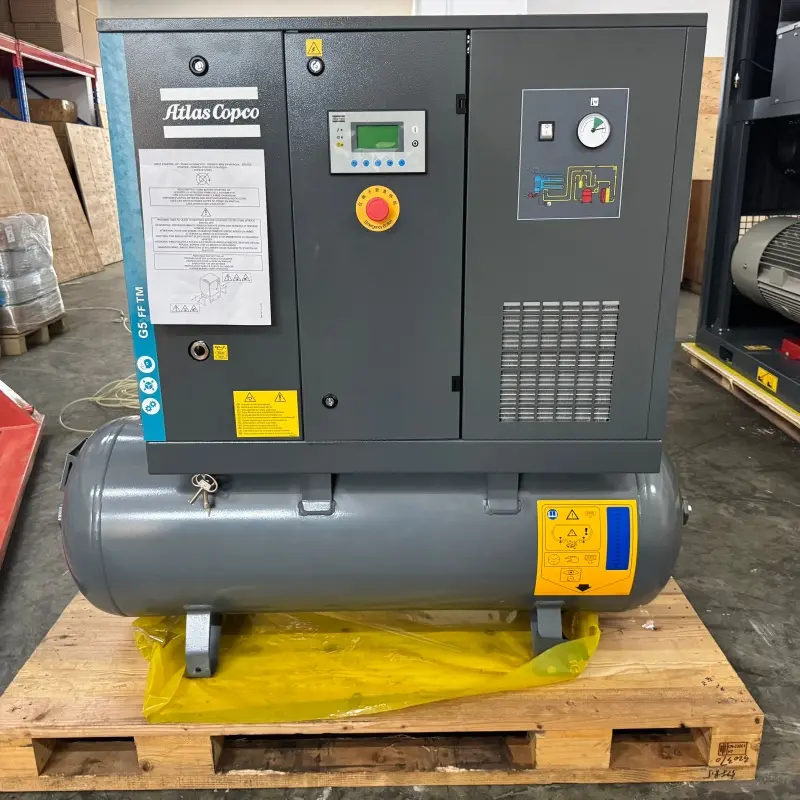 Atlas Copco G5 FF Oil Injected Screw Compressor 5,5 kW 7,5 HP Ενσωματωμένο στεγνωτήριο Γνήσιο