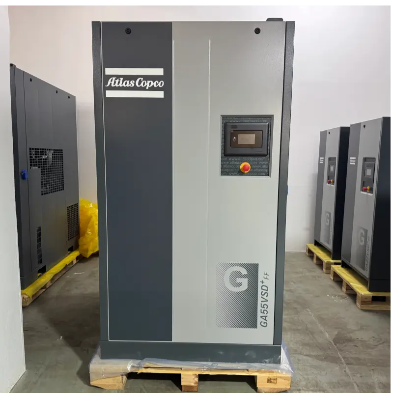 Atlas Copco GA55VSD+FF 55kW 75HP Oil Injected Screw Air Compressor Για Βιομηχανικό