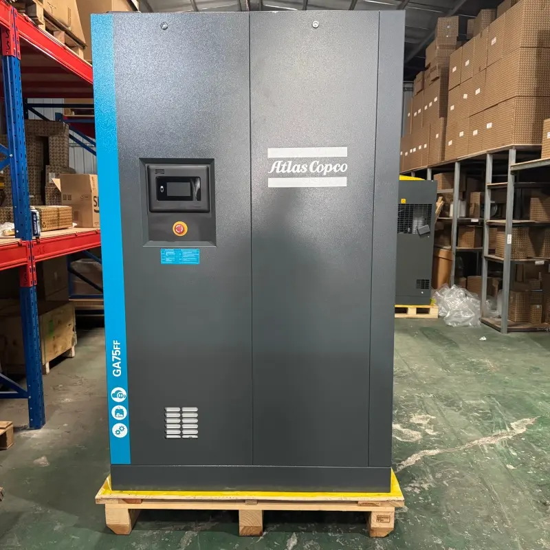 Atlas Copco GA75FF Oil Injected Screw Compressor 75 kW 100 HP Ενσωματωμένο στεγνωτήριο Γνήσιο